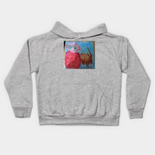 Senior cat lady and cat Kids Hoodie